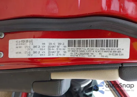 2016 Jeep Cherokee Latitude из США, поврежденный, VIN 1C4PJLCB6GW287894